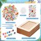 6 Packs Summer Picture Frame Painting Craft Kit with 50 Stickers Rhinestone Stickers Painting Tools Set 2 Brushes for DIY Kids Crafts Decorate